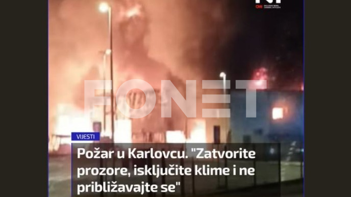 Požar u firmi u Karlovcu